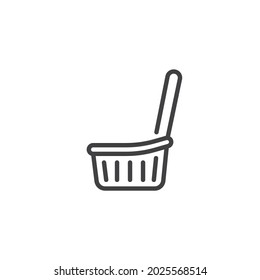 Basket cart line icon. linear style sign for mobile concept and web design. Shopping basket outline vector icon. Symbol, logo illustration. Vector graphics