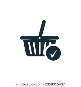 Basket Cart Shopping, E-Commerce Icon Design Template Elements