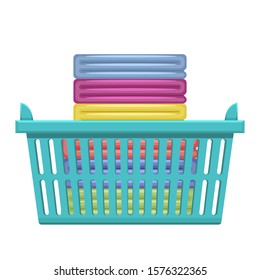 Basket with clean clothes vector design illustration isolated on white background