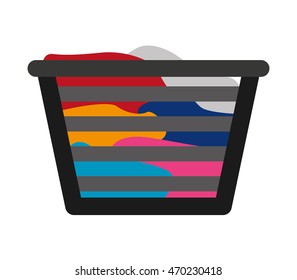 basket clothes isolated icon vector illustration design