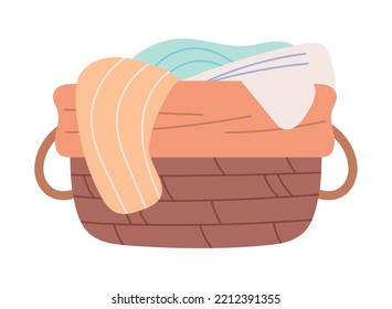 basket with clothes laundry icon isolated