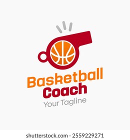 Basket Coach Logo Design Template. Good for Business, Agency, Community and Organization.