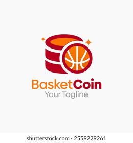 Basket Coin Logo Design Template. Good for Business, Agency, Community and Organization.