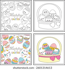 A basket of colorful decorative Easter's eggs