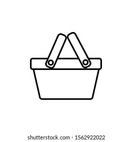 basket commerce shopping line image icon illustration