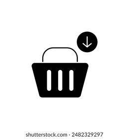 basket concept line icon. Simple element illustration. basket concept outline symbol design.