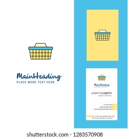 Basket Creative Logo and business card. vertical Design Vector