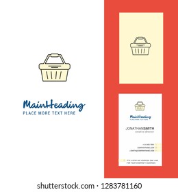 Basket Creative Logo and business card. vertical Design Vector
