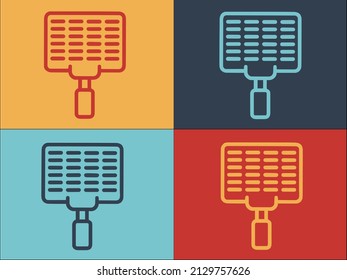 Basket Deep Fryer Logo Template, Simple Flat Icon of fryer,basket,equipment
