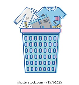 basket design with dirty clothes inside