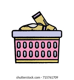 basket design with dirty clothes inside