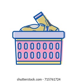 basket design with dirty clothes inside