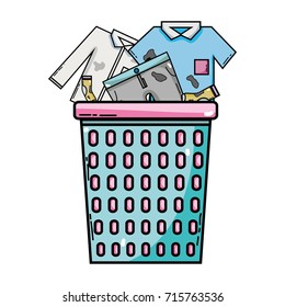 basket design with dirty clothes inside