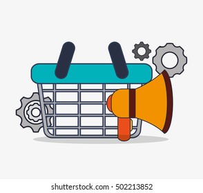 Basket and digital marketing design