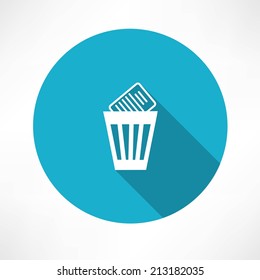 basket  with documents icon