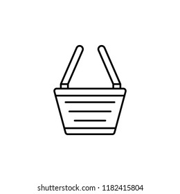 basket. Element of online shopping icon for mobile concept and web apps. Thin line basket can be used for web and mobile