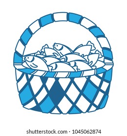 basket with fish icon