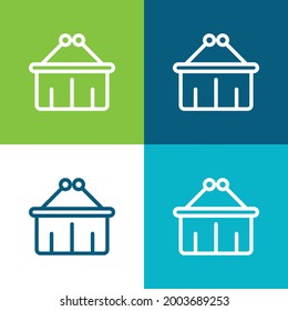Basket Flat four color minimal icon set