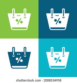 KorbFlatVier-Farben-Minimal-Icon-Set