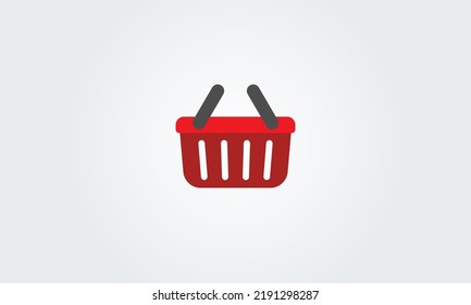 Basket flat icon, concept Online shop. vector isolated Sign