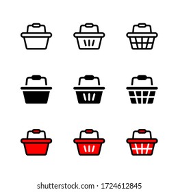 Basket - Flat Icon Design : Business Theme, Shopping Theme, Infographics and Other Graphic Related Assets.