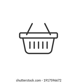 Basket flat vector icon black. Basket flat vector. Buy icon. Flat vector.