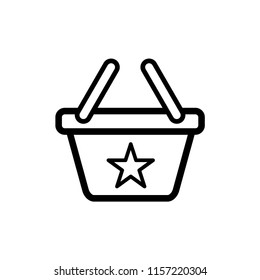 Basket flat vector icon. Buy flat vector icon. Market flat vector icon.