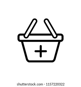 Basket flat vector icon. Buy flat vector icon. Market flat vector icon.