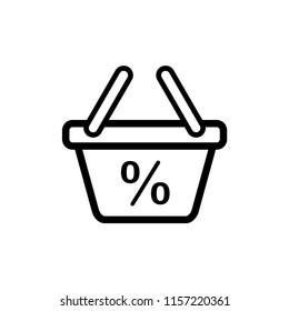 Basket flat vector icon. Buy flat vector icon. Market flat vector icon.