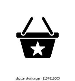 Basket flat vector icon. Buy flat vector icon. Market flat vector icon.