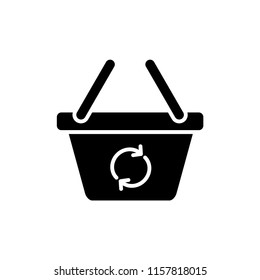 Basket flat vector icon. Buy flat vector icon. Market flat vector icon.