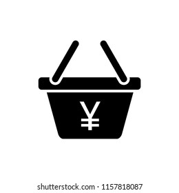 Basket flat vector icon. Buy flat vector icon. Market flat vector icon.
