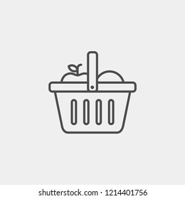 Basket flat vector icon. Buy flat vector icon. Market flat vector icon