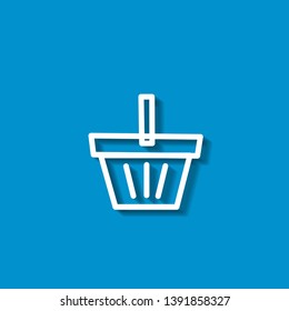 Basket flat vector icon. Buy flat vector icon