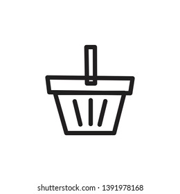 Basket flat vector icon. Buy flat vector icon