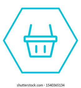Basket flat vector icon. Buy flat vector icon. Market flat vector icon