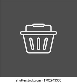 Korbflache Vektorillustration Symbol. Kaufen Sie eine flache Vektorillustration Symbol. Vektorillustration-Symbol auf dem Markt