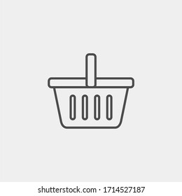 Basket Flat Vector Icon. Buy Flat Vector Icon. Market Flat Vector Icon