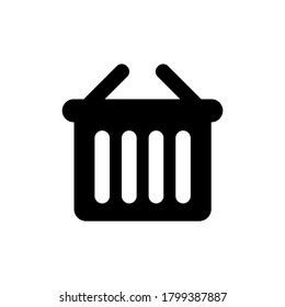 Basket flat vector icon. Buy flat vector icon. Market flat vector icon