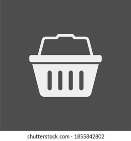 Icono vectorial plano de la cesta. Compra un icono de vector plano. Icono de vector plano de mercado
