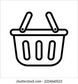 Basket flat vector icon, Buy flat vector icon, Market flat vector icon, on white background.