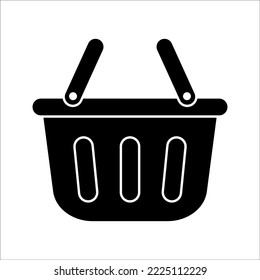 Basket flat vector icon, Buy flat vector icon, Market flat vector icon, on white background.