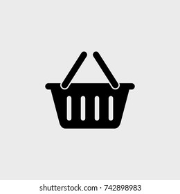 Basket flat vector icon. Buy flat vector icon