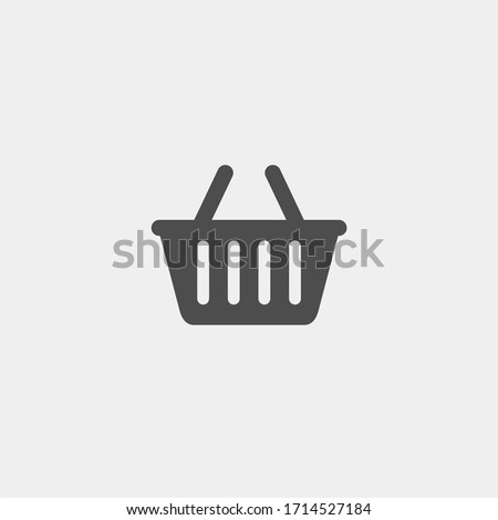 Basket flat vector icon. Buy flat vector icon. Market flat vector icon