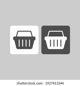 Basket flat vector icon. Purchase flat vector icon. Market flat vector icon