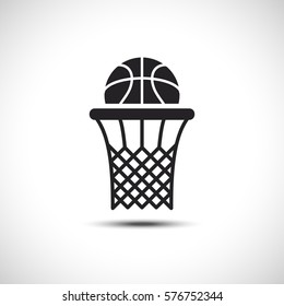 Basket Flat Vector Icon. Sport Vector Illustration. Basketball Icon.