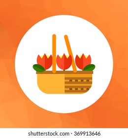 Basket with flowers