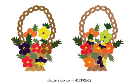 Basket with flowers
