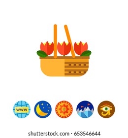 Basket with flowers