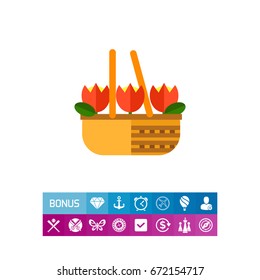 Basket with flowers
